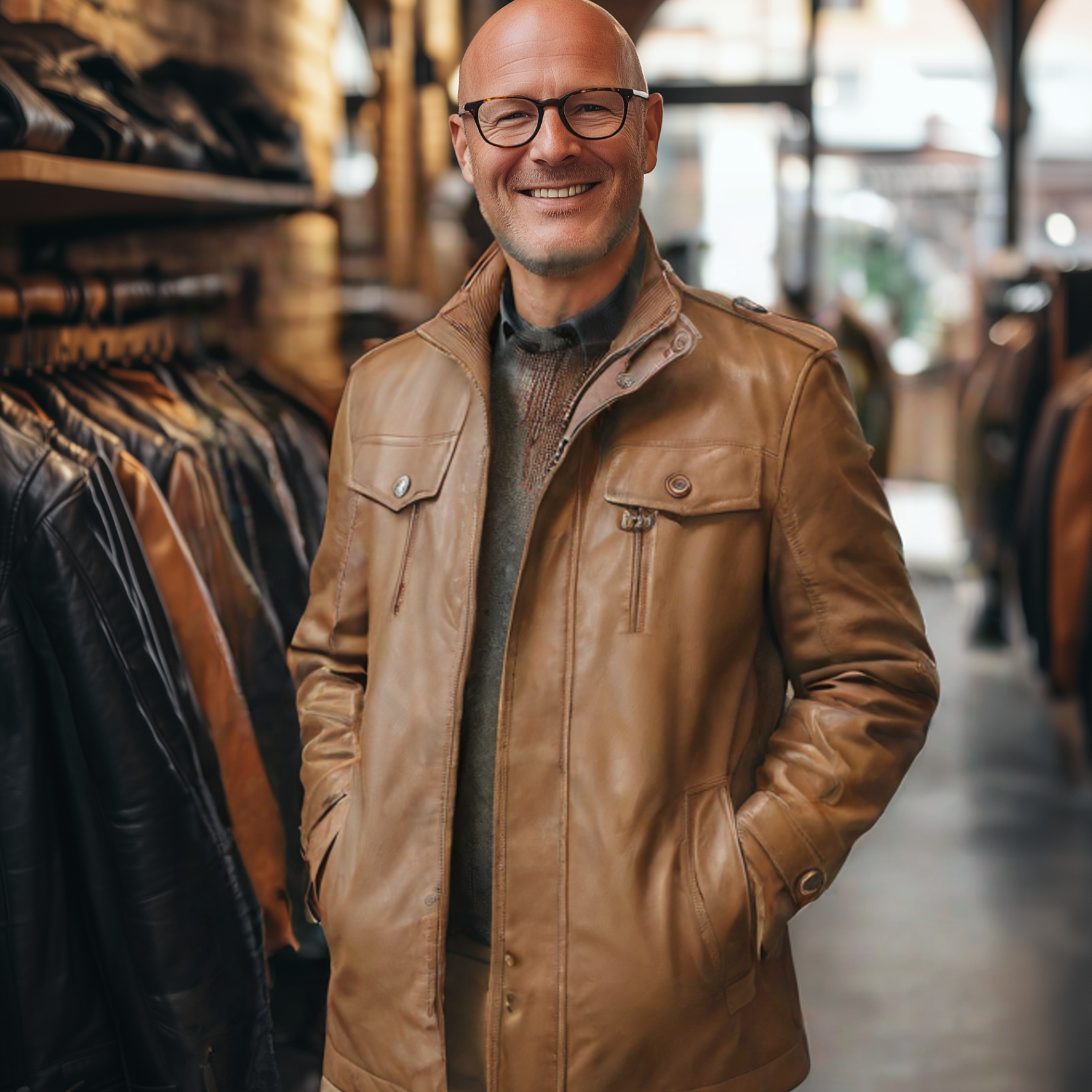 Douglas | Leather Puffer Jacket